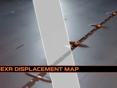 Sci fi Trim sheet texture 3 Variations Low-poly 3D model