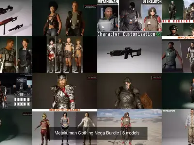 Metahuman Clothing Mega Bundle 3D Model Pack