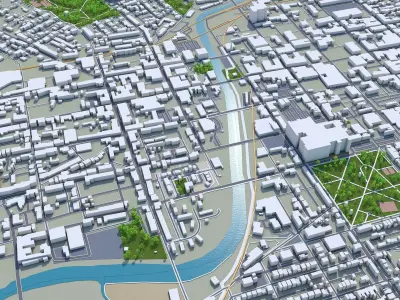York Pennsylvania USA Low-poly 3D model
