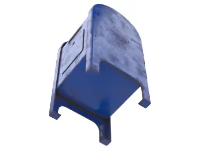 Post Box 2 Textured 3D model