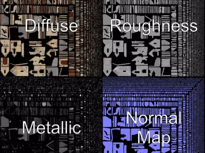 Charming Stone Cottage Model Pack Low-poly 3D model