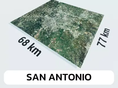 San Antonio United States City Landscape 3D Model 3D model