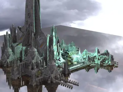 Sci-Fi Planet Architecture 3D model