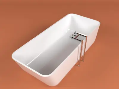 bathtub and faucet 3D model