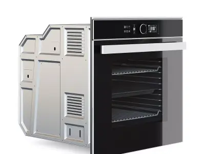 Oven 3D Model electric with glass door 3D model