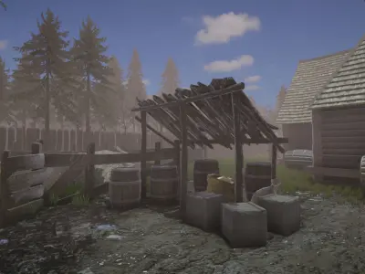 Viking Household 2 Low-poly 3D model