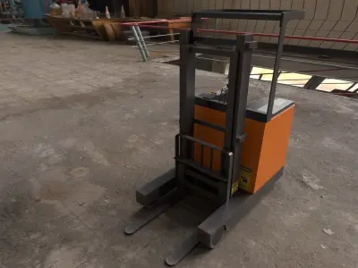 Forklift with Panel - Low Poly - LastGamer Low-poly 3D model