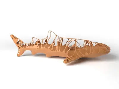 Whaleshark Dust Voronoi Low-poly 3D model