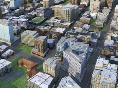 City 61 Low-poly 3D model