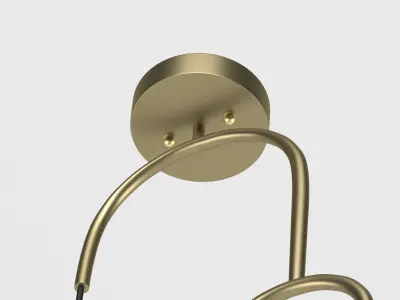 Lamp 1 modern brass pendant light 3D model