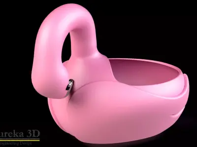Flamingo flowerpot 3D print model