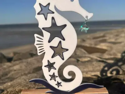 Maritime Suncatcher Sea Horse 3D print model