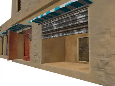  Desert Building 2 Low-poly 3D model