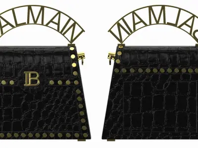 Balmain B Buzz Dynasty Small Bag Black Crocodile 3D model