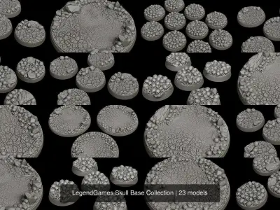 LegendGames Skull Base Collection 3D Model Pack
