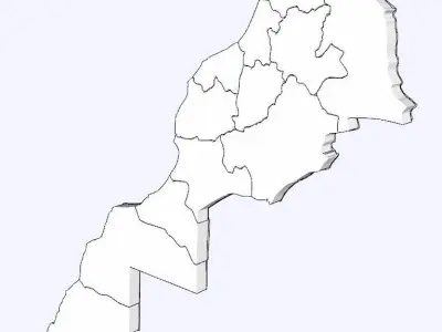 Moroccan 3D Map 3D model