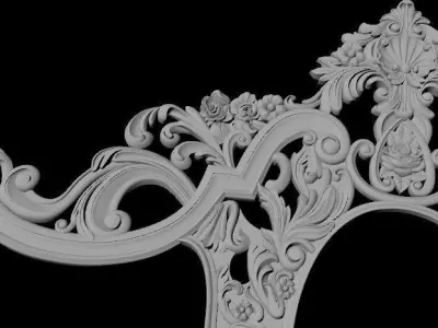 bed headboard 3D model