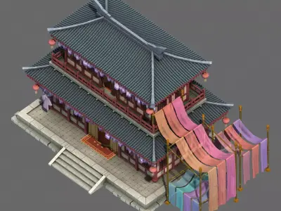Beijing City Construction - Cloth Shop 06 3D model