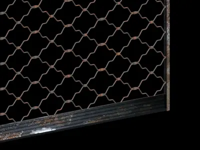 Shop Shutter Low-poly 3D model