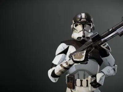 Tactical Clone Troops Camera Animation Low-poly 3D model