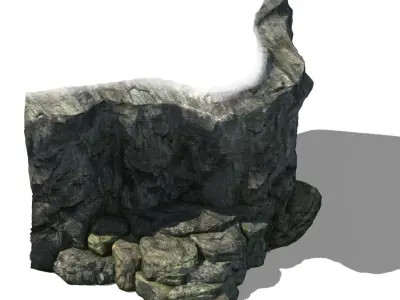 Mountain Hengshan - Cliff 02 3D model