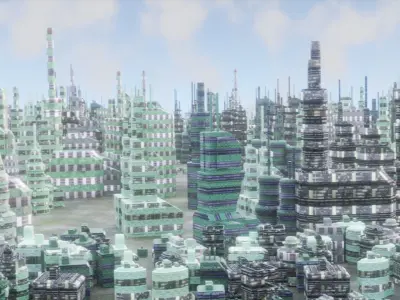 Sci Fi City 1a 3D model