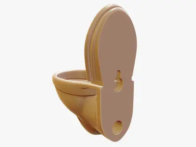 Wall Mounted Toilet 3D print model