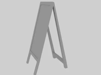 A-Frame Signboard 3D Model 3D model