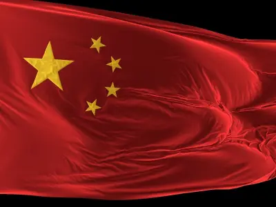 China flag 3D model