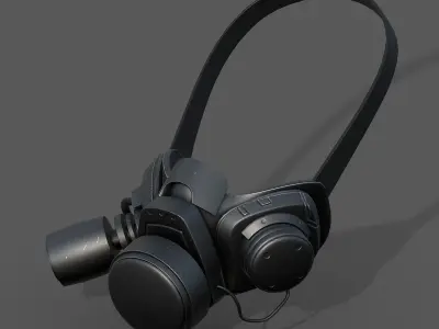 Gas mask scifi technology fantasy 3d model  Low-poly 3D model