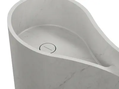 WAVE  Freestanding marble sink Low-poly 3D model