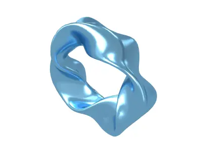 Abstract Ring Shape V1 003 Low-poly 3D model