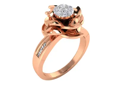 Women Ring Render 3dm STL MTL SLC JCD OBJ FBX Details 3D print model 13