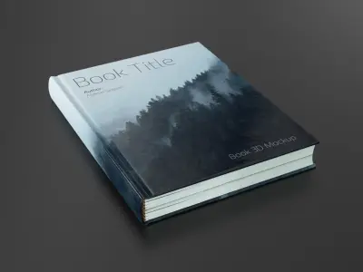  Rigged Hardcover Book Mockup Thick 