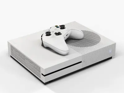 Microsoft Xbox One S  Low-poly 3D model