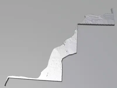Western Sahara Terrain country   3D model