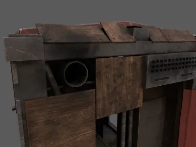 Container house Low-poly 3D model