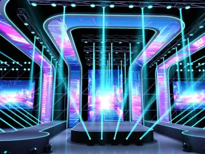 Concert stage 04 design 3D model