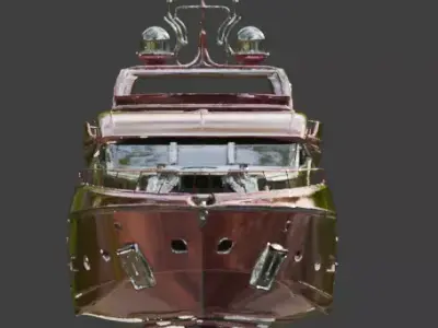 Luxury Sleek Sport Yacht 3D Model 3D model