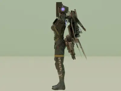 athena skibidi wars 3D model