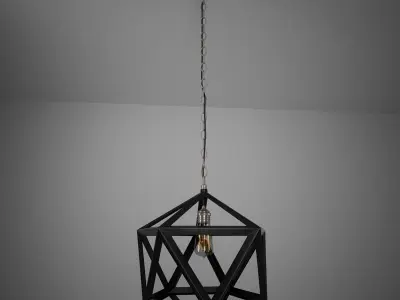 Lamp geometric pendant light 3D model