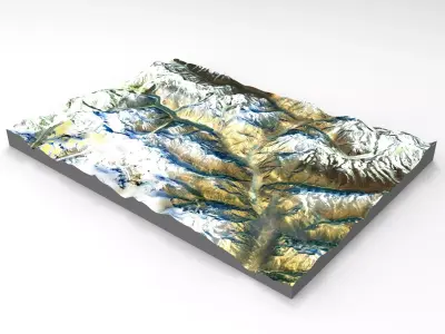 Mountain landscape 3D model 7