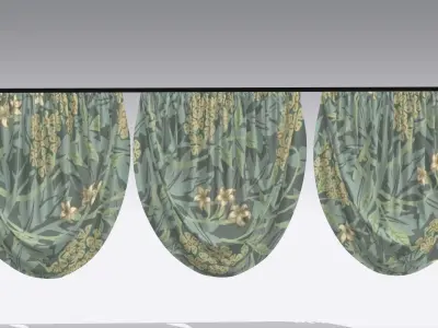 Curtain Low-poly 3D model