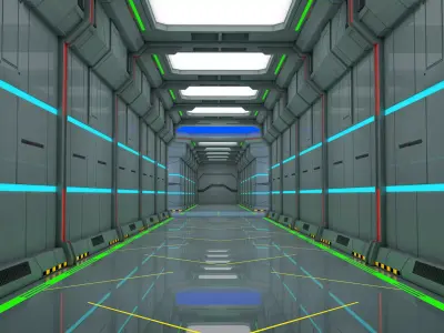Sci Fi Coridor 3D model