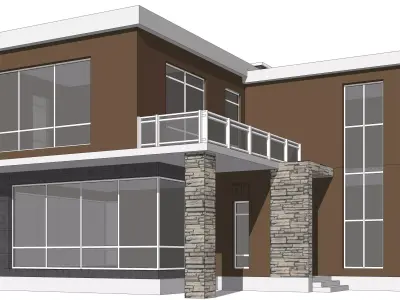 Villa A Sketchup 3D model