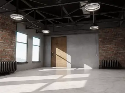 Industrial Loft with 8K and 4K Textures Low-poly 3D model