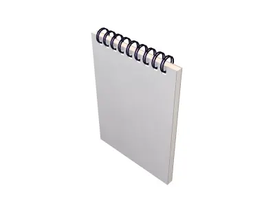 Notebook Pad With Spiral v2 002 Low-poly 3D model