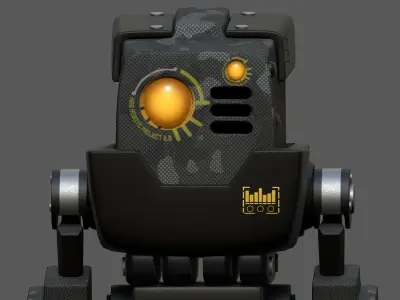 Robot cyborg scifi space machine fantasy 3d low poly science  Low-poly 3D model