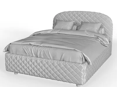 Double bed Allegra 1204 3D model