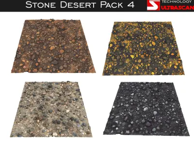 Stone Desert Pack 4 Low-poly 3D model